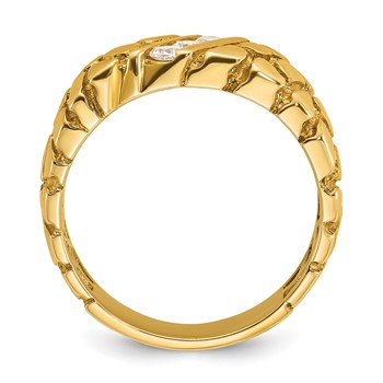 IB Goodman 14k Mens Diamond Nugget Ring Mounting — alternate view