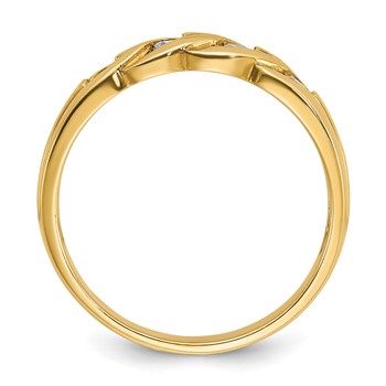 IB Goodman 14k Mens Link Design Diamond Ring Mounting — alternate view