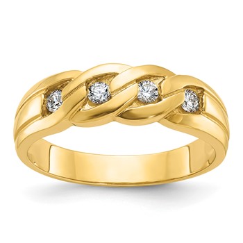 IB Goodman 14k Mens Link Design Diamond Ring Mounting
