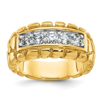 IB Goodman 14k Mens Diamond 5-Stone Nugget Ring Mounting