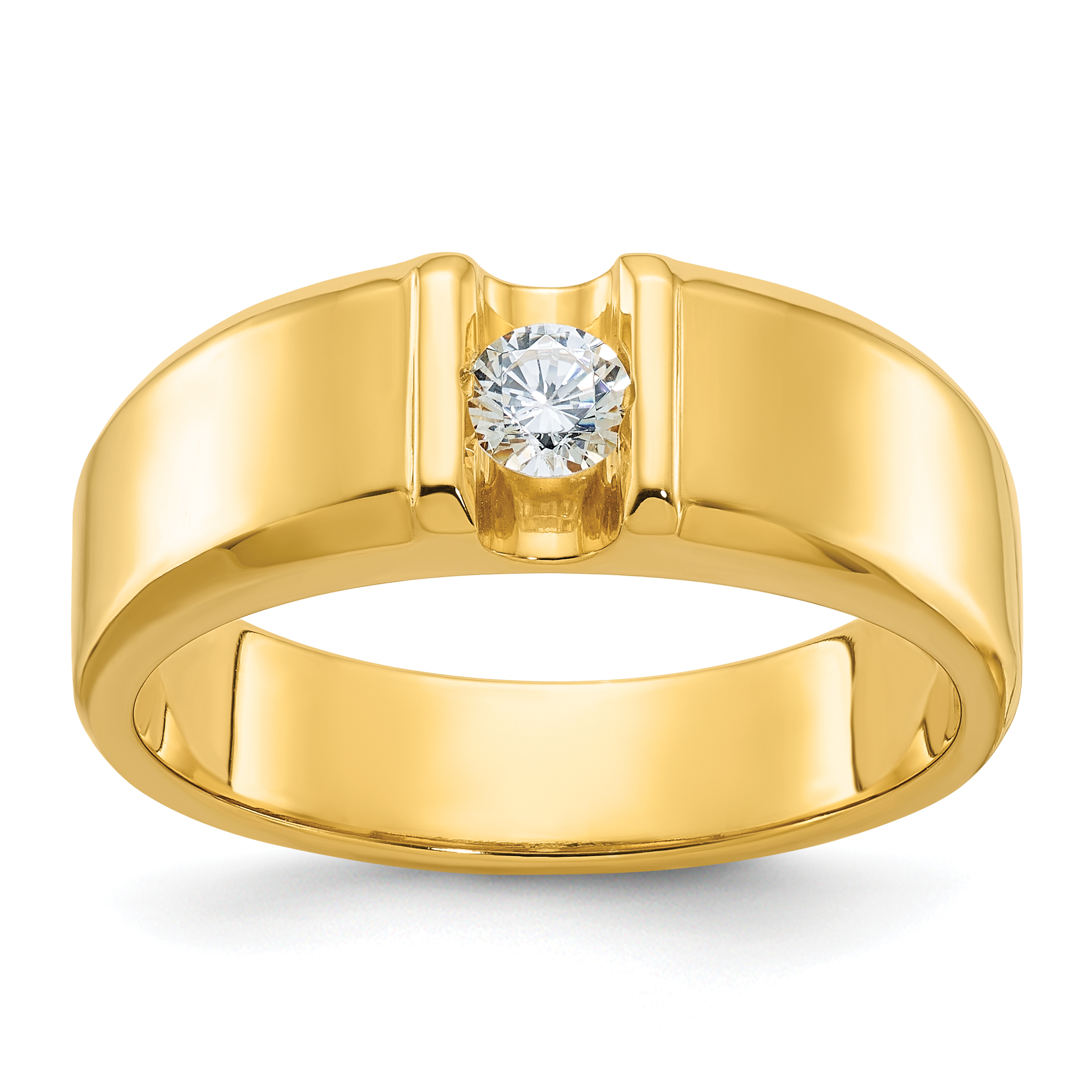 IBGoodman 14k Two-tone Men's Polished 5-Stone 1 Carat BB