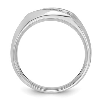 IB Goodman 14k White Gold Mens Polished and Satin 5-Stone Ring Mounting — alternate view