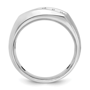 IB Goodman 14k White Gold Mens Polished and Satin 5-Stone Ring Mounting — alternate view