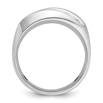 IB Goodman 14k White Gold Mens Polished and Satin 5-Stone Ring Mounting — alternate view
