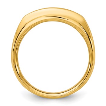 IB Goodman 14k Mens Polished and Satin 5-Stone Ring Mounting — alternate view