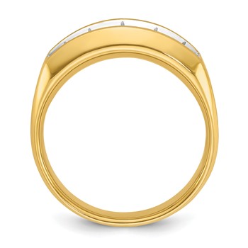 IB Goodman 14k Polished and Satin 5-Stone Mens Channel Ring Mounting — alternate view