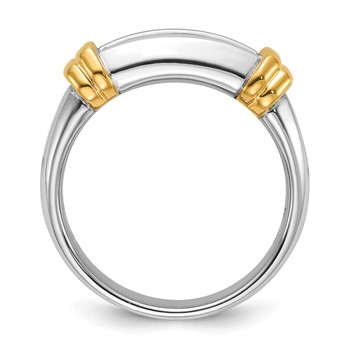 IBGoodman 14k Two-tone 1 carat Lab Grown Diamond VS/SI+ G+ Complete Men's Ring — alternate view