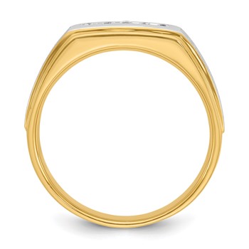 IB Goodman 14k Mens Polished and Satin 5-Stone Ring Mounting — alternate view