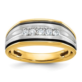 10k Two-tone IBGoodman Men's Diamond Ring Mounting