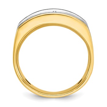 10k Two-tone IBGoodman Men's Diamond Ring Mounting — alternate view