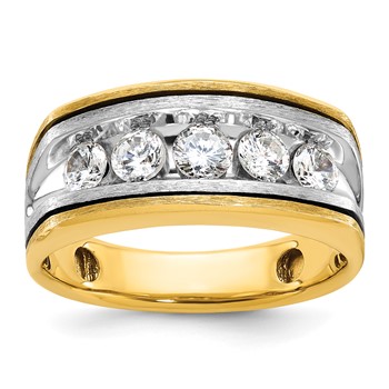10k Two-tone IBGoodman Men's Diamond Ring Mounting