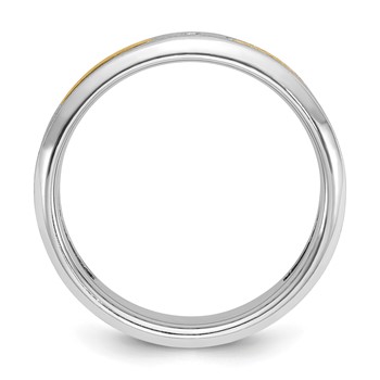 IB Goodman 14k Two-tone Mens Polished and Satin Diamond Ring Mounting — alternate view