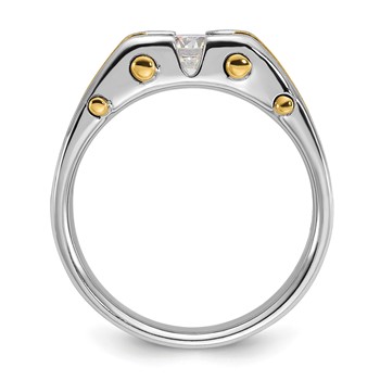 10k Two-Tone Fancy Ring Mounting — alternate view