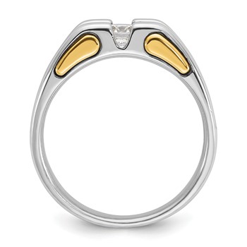 IB Goodman 14k Two-tone Mens Diamond Ring Mounting — alternate view