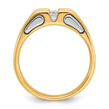 10k Two-tone IBGoodman Men's Diamond Ring Mounting — alternate view
