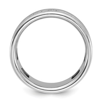 IB Goodman 14k White Gold Mens Polished and Satin Ring Mounting — alternate view