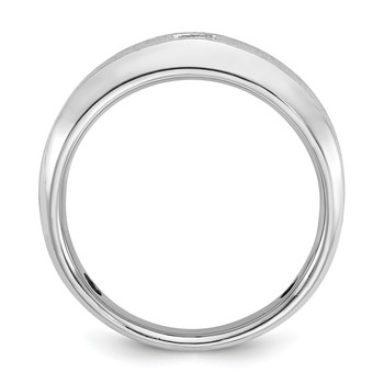 IB Goodman 14k White Gold Mens Polished and Satin Diamond Ring Mounting — alternate view