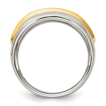 IBGoodman 14k Two-tone Five Stone Polished Men's Ring Mounting — alternate view