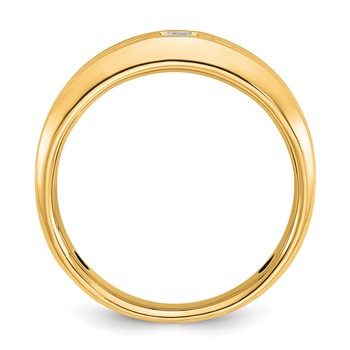 10k IBGoodman Men's Polished and Satin Diamond Ring Mounting — alternate view