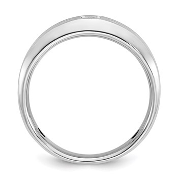 IB Goodman 14k White Gold Mens Polished and Satin Diamond Ring Mounting — alternate view