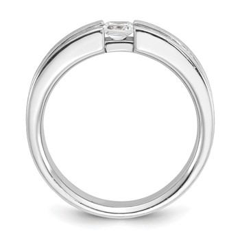 IB Goodman 14k White Gold Mens Diamond Ring Mounting — alternate view