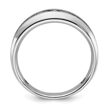 IB Goodman 14k White Gold Polished and Brushed Diamond Mens Ring Mounting — alternate view