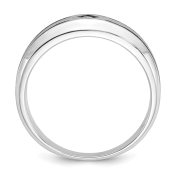 IB Goodman 14k White Gold Mens Polished and Satin Diamond Ring Mounting — alternate view