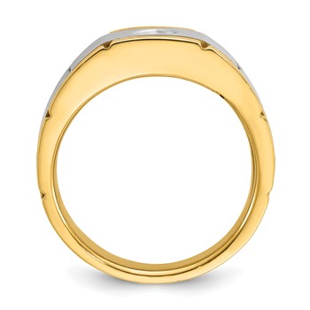 IB Goodman 14k Two-tone Mens Polished and Satin Diamond Ring Mounting — alternate view