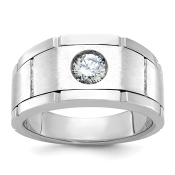 10kw IBGoodman Men's Polished Satin and Grooved Ring Mounting