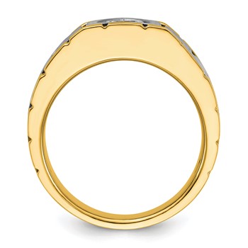 IBGoodman 14k Two-tone Polished and Satin Men's Ring Mounting — alternate view