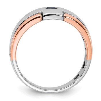 IB Goodman 14k Two-tone White/Rose Gold Mens Diamond Ring Mounting — alternate view