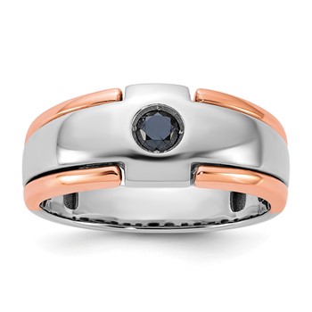 IB Goodman 14k Two-tone White/Rose Gold Mens Diamond Ring Mounting