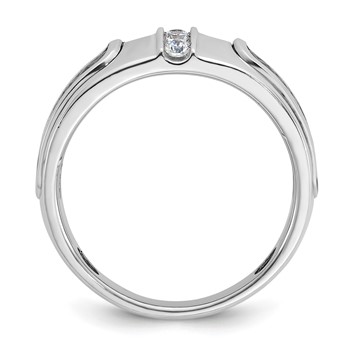 IB Goodman 14k White Gold Mens Diamond Ring Mounting — alternate view