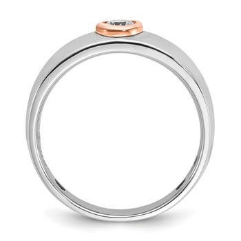  IB Goodman 14k Two-tone White/Rose Gold Mens Diamond Ring Mounting — alternate view