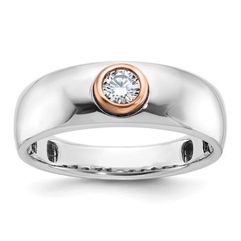  IB Goodman 14k Two-tone White/Rose Gold Mens Diamond Ring Mounting