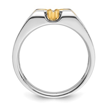IB Goodman 14k Two-tone Mens Diamond Ring Mounting — alternate view