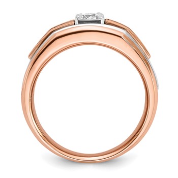 IB Goodman 14k Two-tone White/Rose Gold Mens Diamond Ring Mounting — alternate view