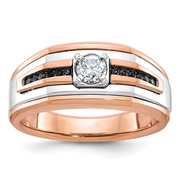 IB Goodman 14k Two-tone White/Rose Gold Mens Diamond Ring Mounting