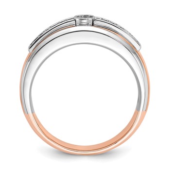 IB Goodman 14k Two-tone White/Rose Gold Mens Diamond Ring Mounting — alternate view