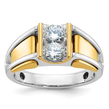 IB Goodman 14k Two-tone Mens Diamond Ring Mounting