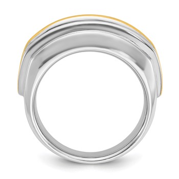IB Goodman 14k Two-tone Mens Polished 7-Stone Channel Ring Mounting — alternate view