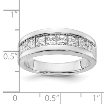14kw IBGoodman Men's Princess Cut Lab Grown Diamond Band Mounting — alternate view
