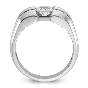 IBGoodman 14k White Gold 1 carat Lab Grown Diamond VS/SI+ G+ Complete Men's Ring — alternate view