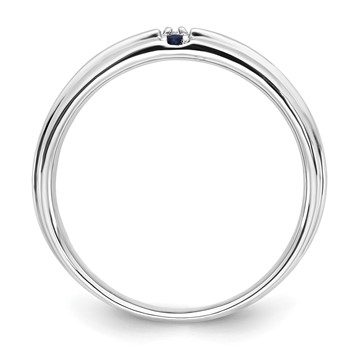 10kw IBGoodman Men's Created Blue Sapphire & Lab Grown Diamond Band — alternate view