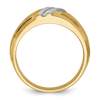 IB Goodman 14k Mens Polished and Satin 7-Stone Ring Mounting — alternate view