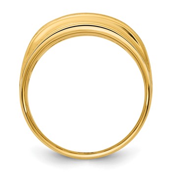 IBGoodman 14k Five Stone Polished and Brushed Men's Ring Mounting — alternate view