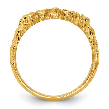 IB Goodman 14k Mens Polished Nugget Textured Ring Mounting — alternate view