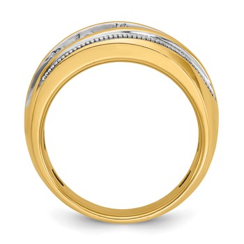 IB Goodman 14k Mens Polished and Milgrain Ring Mounting — alternate view