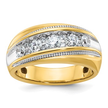 IB Goodman 14k Mens Polished and Milgrain Ring Mounting