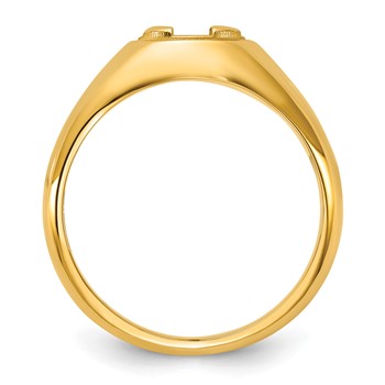 IB Goodman 14k Mens Oval Diamond Ring Mounting — alternate view